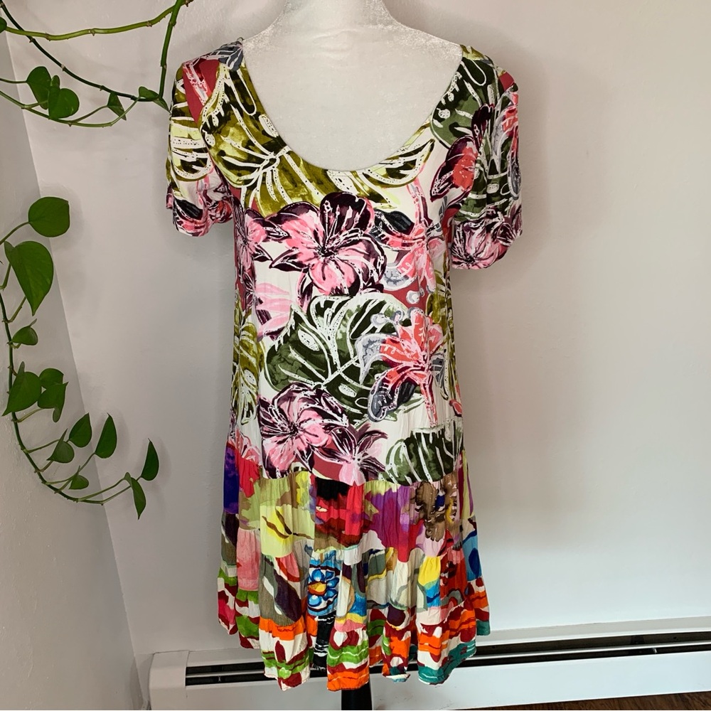 James World Calidora Palm Dress Size Small